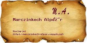 Marczinkech Alpár névjegykártya